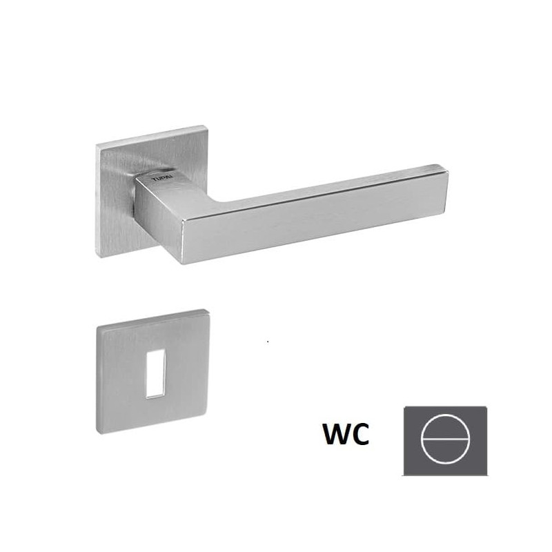 Klika Naturel Square WC knoflík (WC) chrom broušený SquareHR5SOCSWC