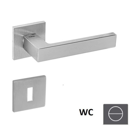 Klika Naturel Square WC knoflík (WC) chrom broušený SquareHR5SOCSWC