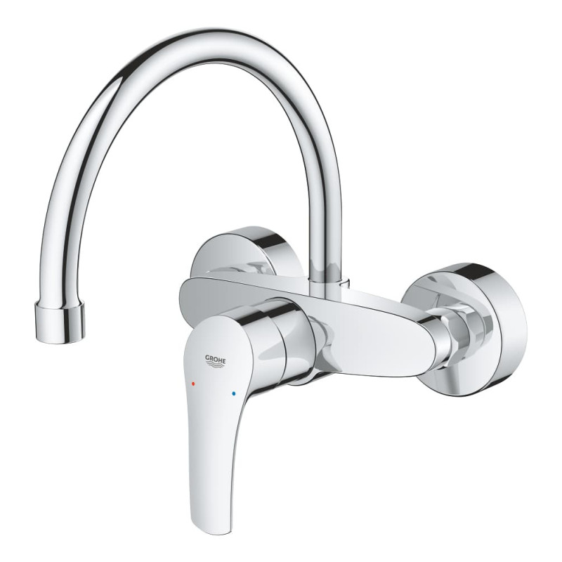 Dřezová baterie GROHE Eurosmart New s otočným ramínkem 150 mm chrom 32482003