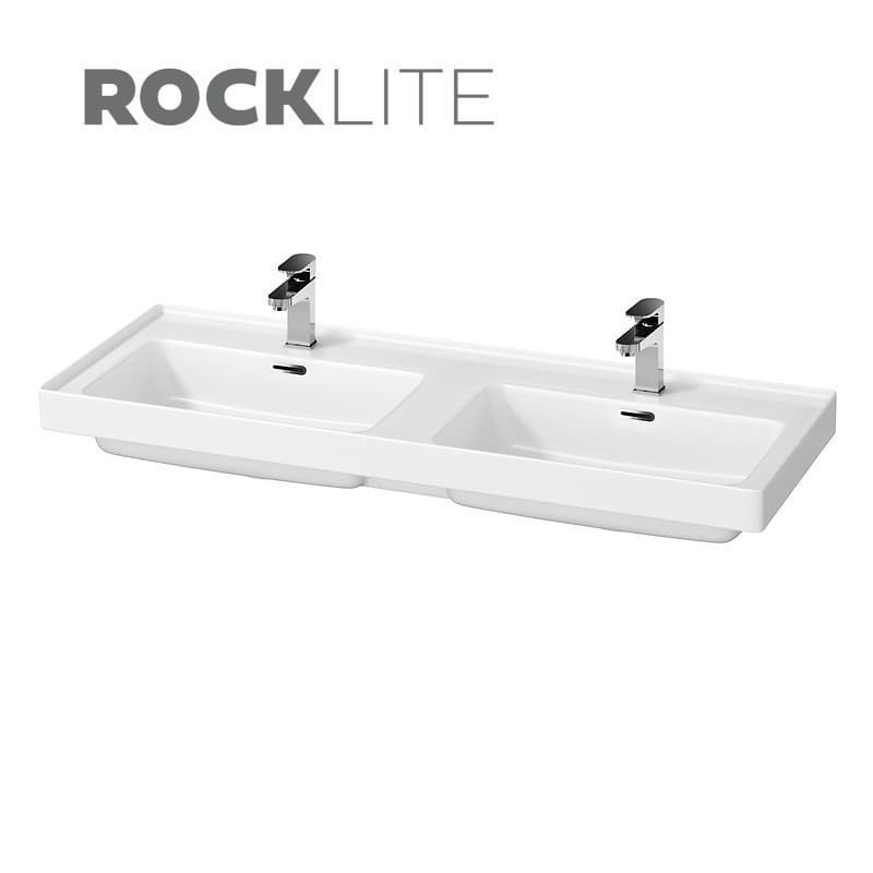 Nábytkové dvojumyvadlo Cersanit Crea 120,5x45,5 cm dva otvory pro baterii K673-006