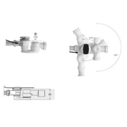 Sifon s převlečnou matkou 6/4", výška 42 mm, bílá 71712