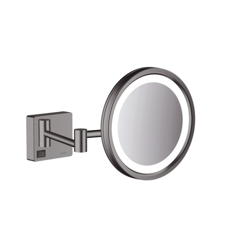 Kosmetické zrcátko Hansgrohe AddStoris sklopné kartáčovaný černý chrom 41790340