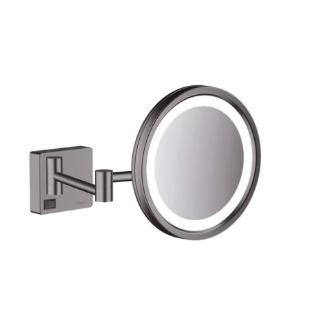 Kosmetické zrcátko Hansgrohe AddStoris sklopné kartáčovaný černý chrom 41790340
