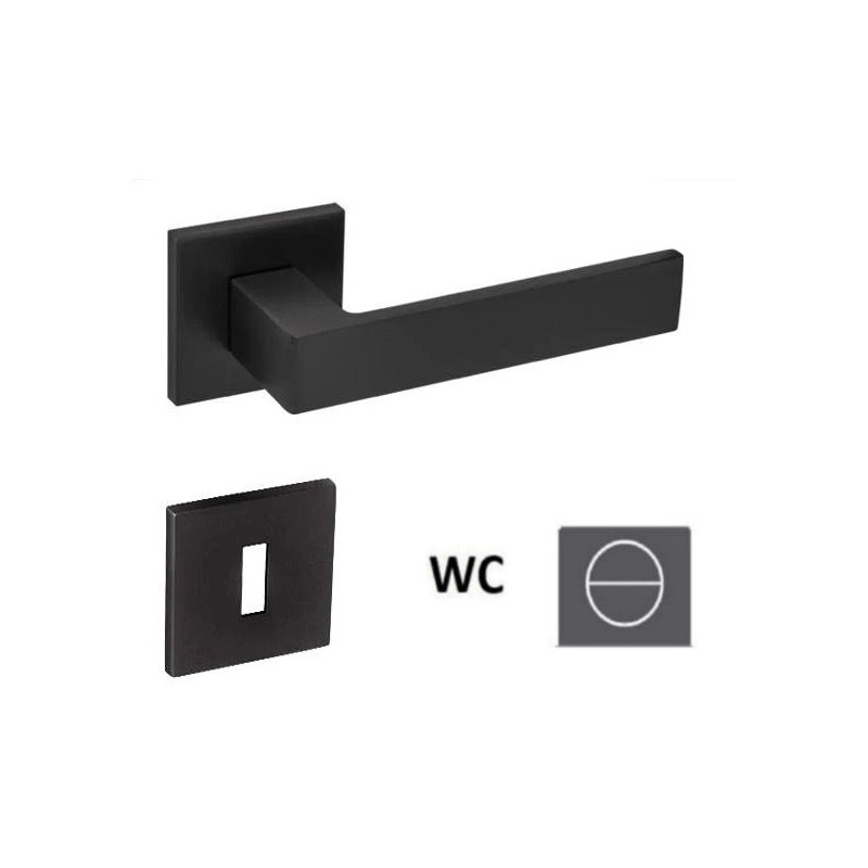 Klika Naturel Hit černá matná WC klíč HITHRBSWC