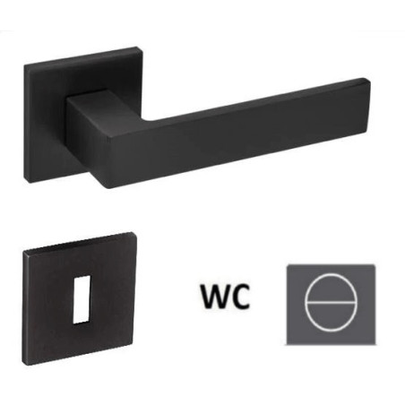 Klika Naturel Hit černá matná WC klíč HITHRBSWC