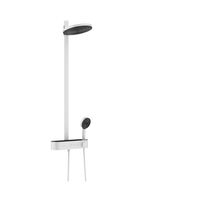 Sprchový systém Hansgrohe Pulsify na stěnu s termostatickou baterií matná bílá 24241700