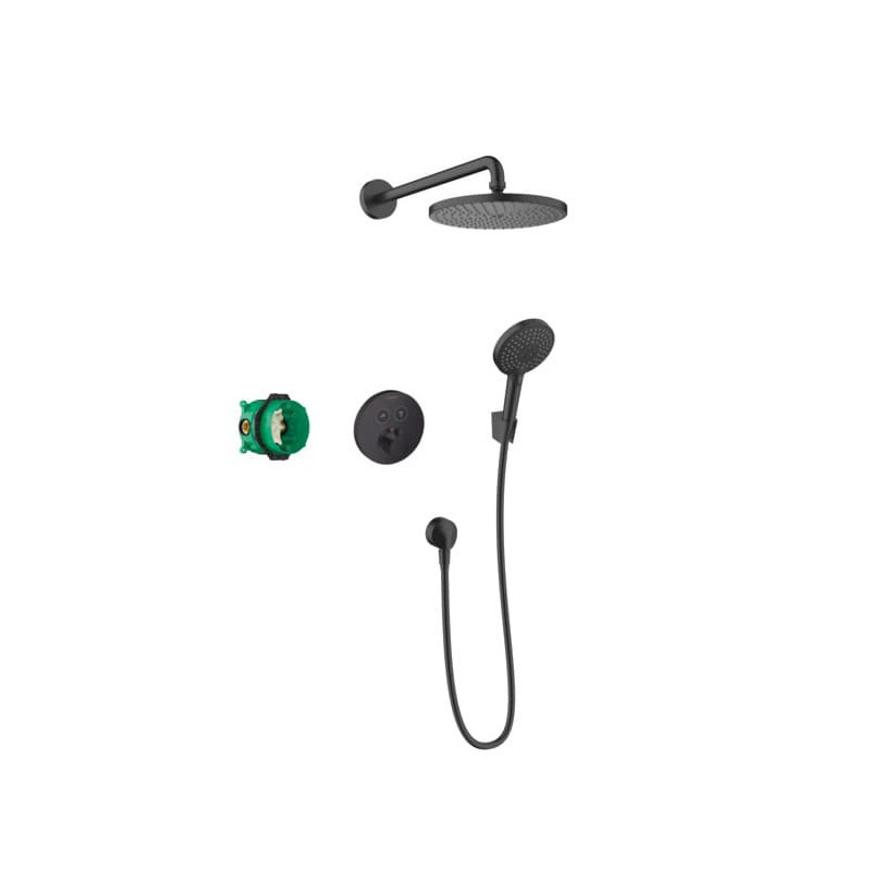 Sprchový systém Hansgrohe Raindance S pod omítku s termostatickou baterií matná černá 27959670