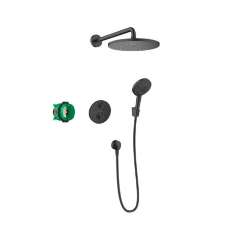 Sprchový systém Hansgrohe Croma pod omítku s termostatickou baterií matná černá 27961670