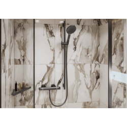 Rohová polička Hansgrohe AddStoris kartáčovaný černý chrom 41741340