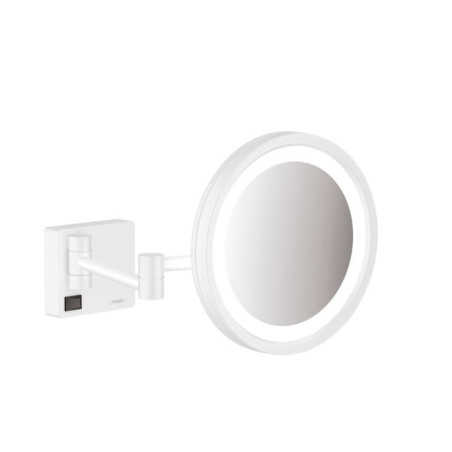 Kosmetické zrcátko Hansgrohe AddStoris sklopné matná bílá 41790700