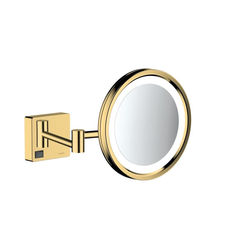 Kosmetické zrcátko Hansgrohe AddStoris sklopné leštěný vzhled zlata 41790990