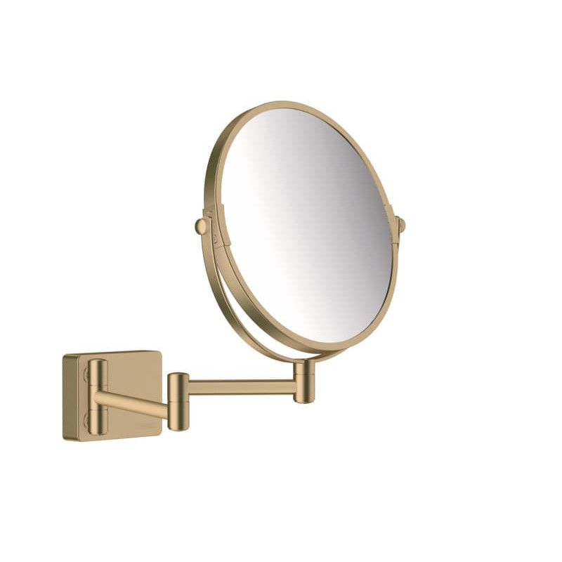 Kosmetické zrcátko Hansgrohe AddStoris sklopné kartáčovaný bronz 41791140