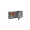 Polička Hansgrohe XtraStoris Safe s dvířky nerez 56100800