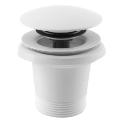 Vanová výpust 6/4" Polysan click clack, pro vany bez přepadu, bílá matná 71704W