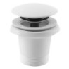 Vanová výpust 6/4" Polysan click clack, pro vany bez přepadu, bílá matná 71704W