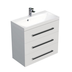 Koupelnová skříňka s umyvadlem SAT Cube Way 80x76,5x40 cm bílá lesk CUBE2803BL