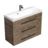 Koupelnová skříňka s umyvadlem SAT Cube Way 100x76,5x40 cm dub wellington CUBE21003DW