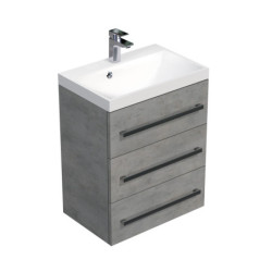 Koupelnová skříňka s umyvadlem SAT Cube Way 60x76,5x40 cm beton CUBE2603BE