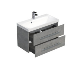Koupelnová skříňka s umyvadlem SAT Cube Way 80x53x40 cm beton CUBE280ZBE