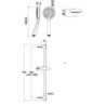 Sprchový set Jika Rio na stěnu chrom H3651R00043731