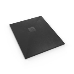 Sprchová vanička obdélníková SAT Alek 100x80 cm litý mramor černá SATALEK10080