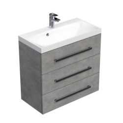 Koupelnová skříňka s umyvadlem SAT Cube Way 80x76,5x40 cm beton CUBE2803BE