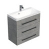 Koupelnová skříňka s umyvadlem SAT Cube Way 80x76,5x40 cm beton CUBE2803BE