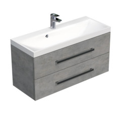 Koupelnová skříňka s umyvadlem SAT Cube Way 100x53x40 cm beton CUBE2100ZBE