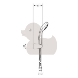 Sprchový set Jika Rio na stěnu chrom H3651R00043711