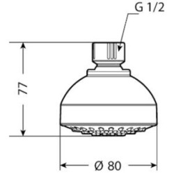 Hlavová sprcha Jika Rio chrom H3671R10042101