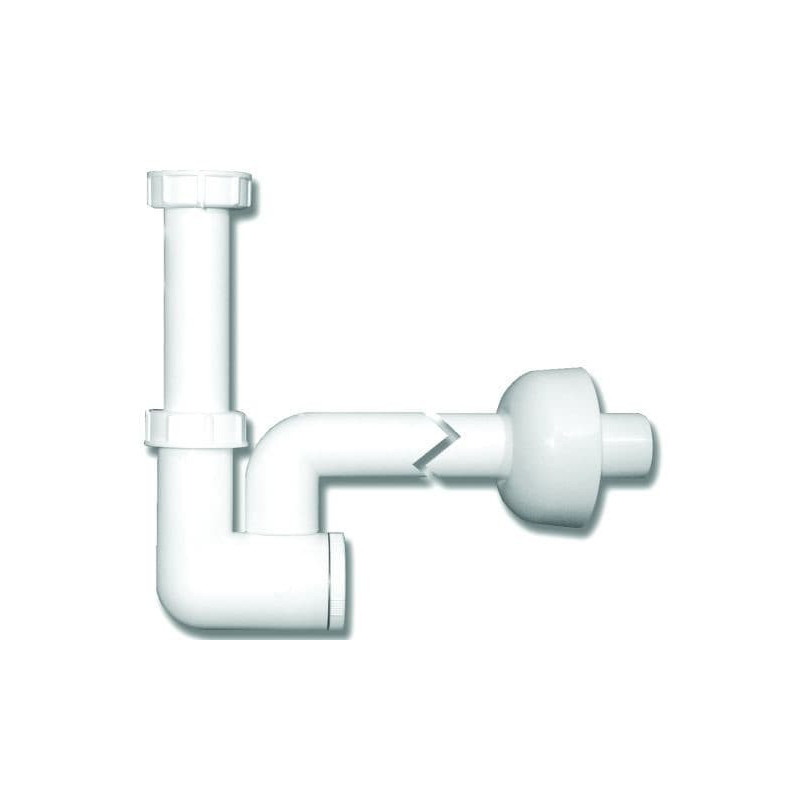 Umyvadlový sifon DN32x5/4" s čistící vložkou, a otáčivým ramenem odtoku