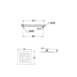 Hlavová sprcha Jika Cubito chrom H3674200040421