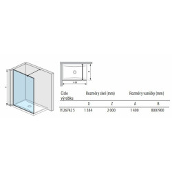 Sprchová zástěna walk-in 140 cm Jika Pure H2674250026681