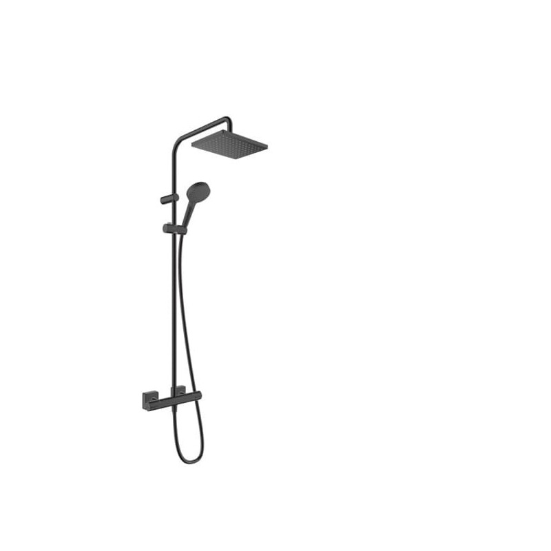 Sprchový systém Hansgrohe Vernis Shape na stěnu s termostatickou baterií černý mat 26097670