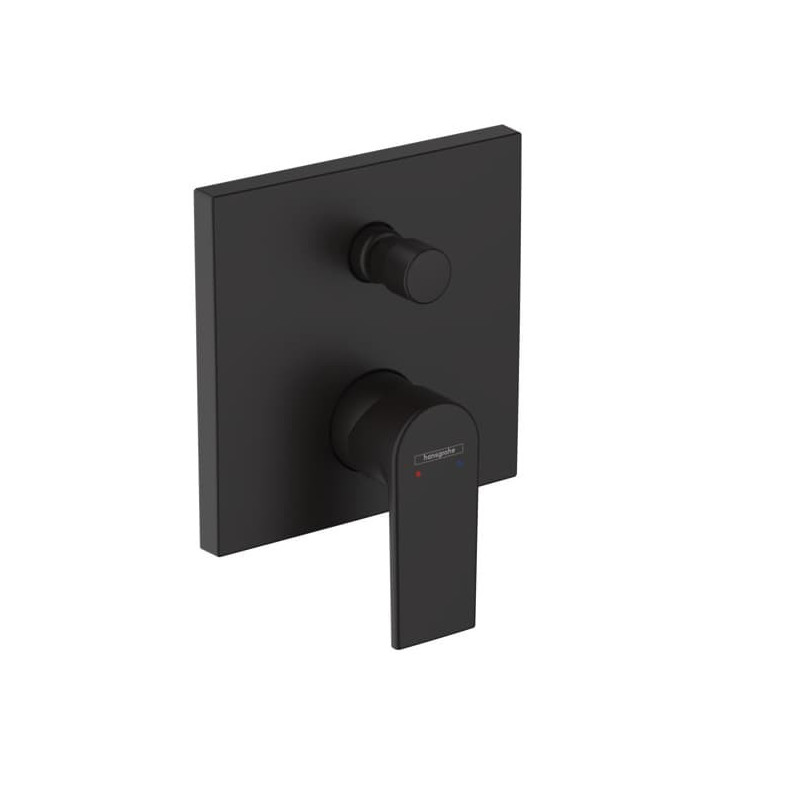 Sprchová a vanová baterie Hansgrohe Vernis Shape bez podomítkového tělesa černý mat 71469670