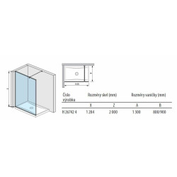 Sprchová zástěna walk-in 130 cm Jika Pure H2674240026681