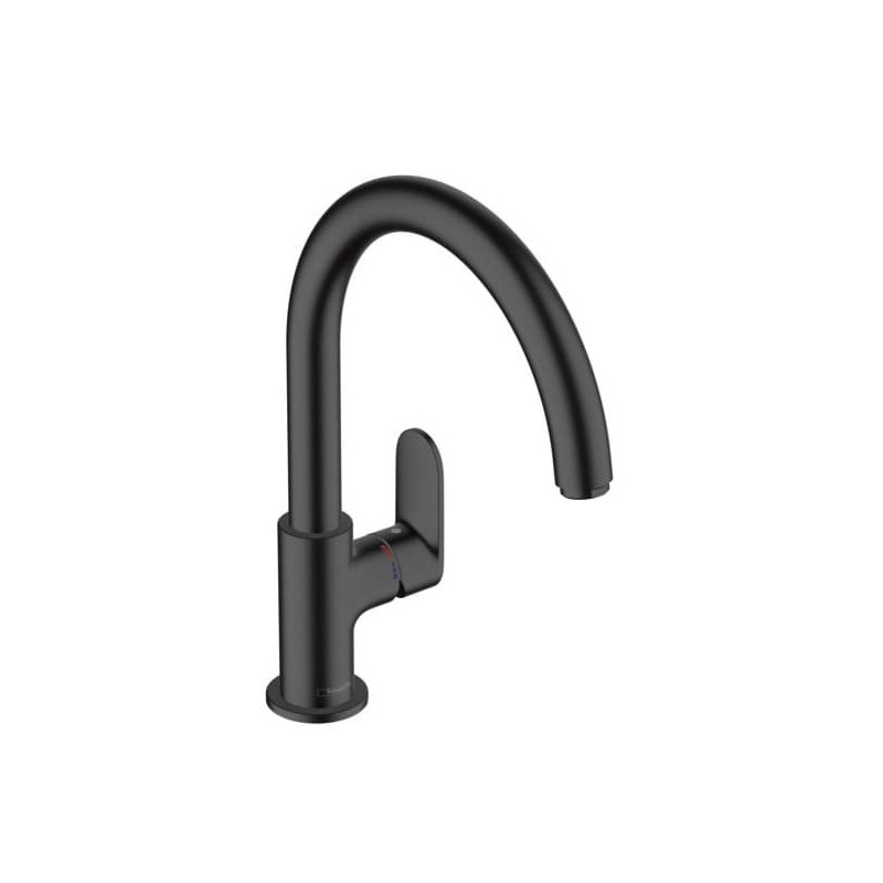 Dřezová baterie Hansgrohe Vernis Blend M35 s otočným ramínkem černý mat 71870670