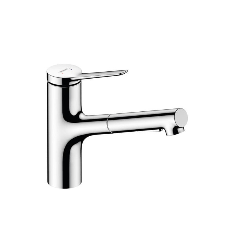 Dřezová baterie Hansgrohe Zesis s vytahovací sprškou, 2 proudy chrom 74800000