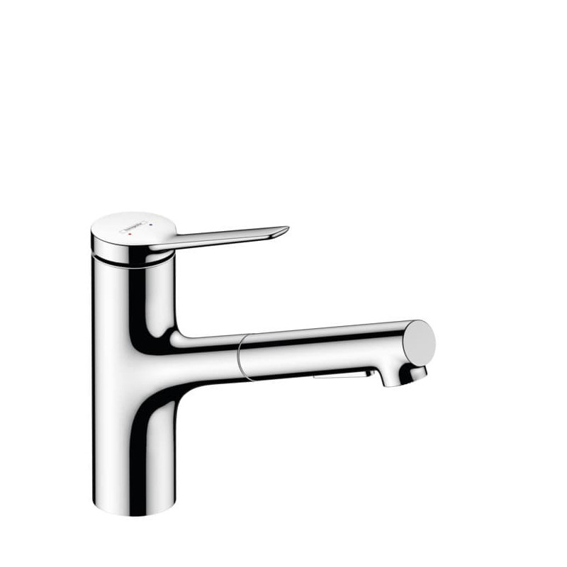 Dřezová baterie Hansgrohe Zesis s vytahovací sprškou, 2 proudy chrom 74803000