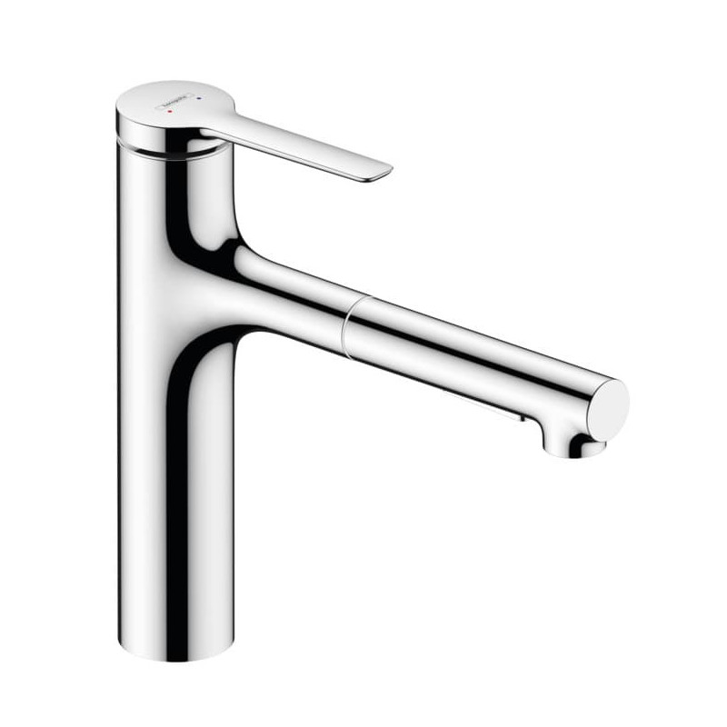 Dřezová baterie Hansgrohe Zesis s vytahovací sprškou, 2 proudy chrom 74804000
