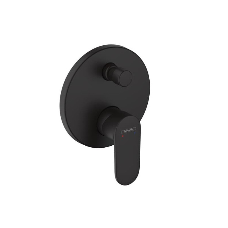 Sprchová a vanová baterie Hansgrohe Vernis Blend bez podomítkového tělesa černý mat 71466670