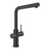Dřezová baterie GROHE Blue Home s výpustí velvet black 31454KS1