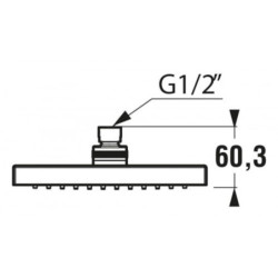 Hlavová sprcha Jika Cubito chrom H3674200040001