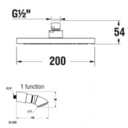 Hlavová sprcha Jika Mio chrom H3677100040421