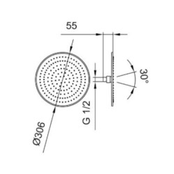 Hlavová sprcha Laufen chrom H3679810042301