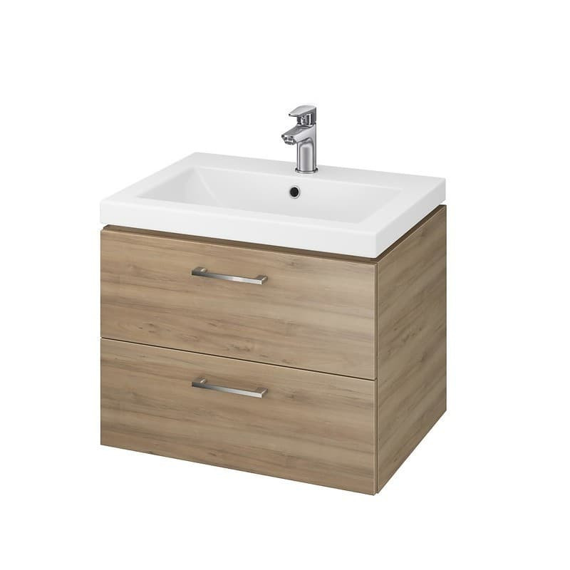 Koupelnová skříňka s umyvadlem Cersanit LARA 59,4x46x44,7 cm ořech mat S801-148-DSM