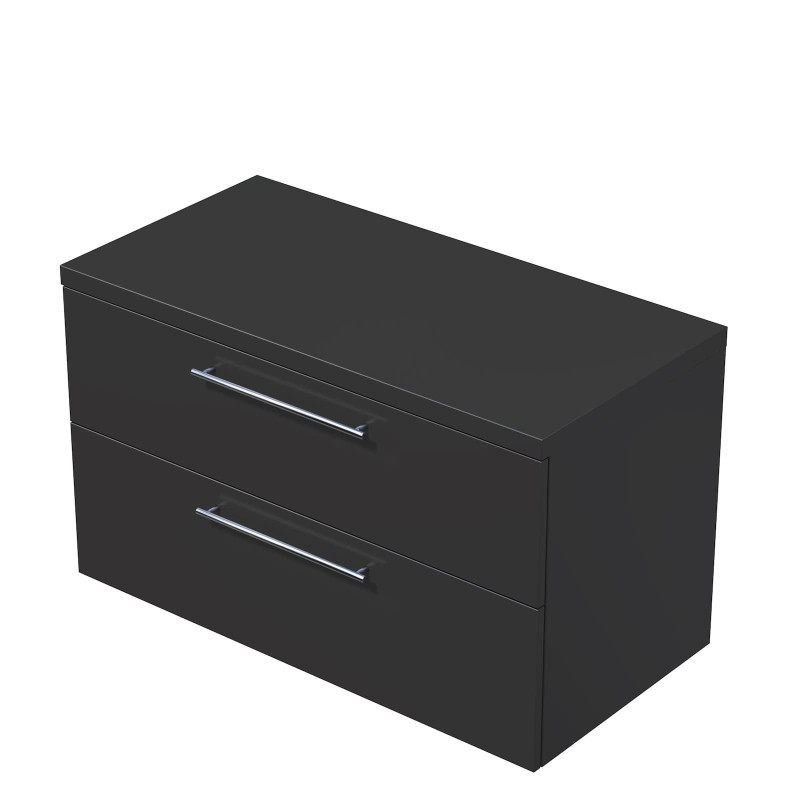 Koupelnová skříňka pod umyvadlo na desku Naturel Ratio 100x59,6x50 cm antracit lesk ND1002Z56.A0076
