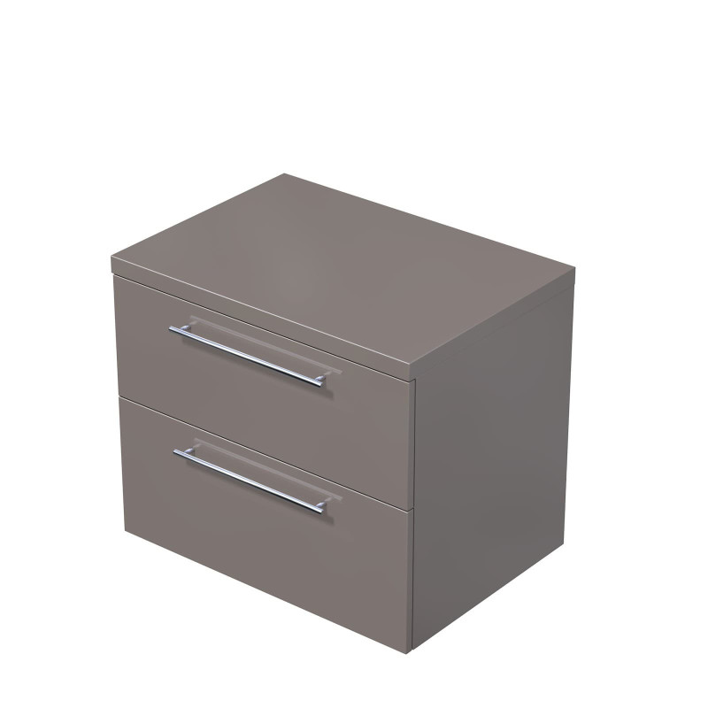 Koupelnová skříňka pod umyvadlo na desku Naturel Ratio 70x59,6x50 cm basalto lesk ND702Z56.A2496