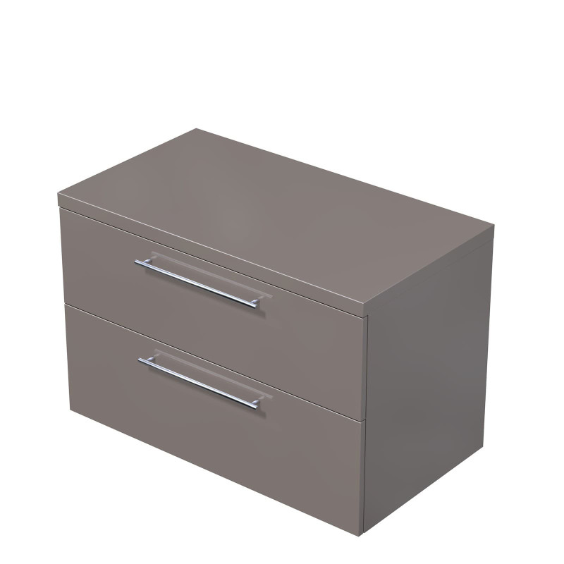 Koupelnová skříňka pod umyvadlo na desku Naturel Ratio 90x59,6x50 cm basalto lesk ND902Z56.A2496