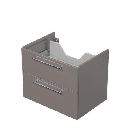 Koupelnová skříňka pod desku se 2 zásuvkami Naturel Ratio 70x56x50 cm basalto lesk ZB702Z56.A2496